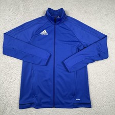 Adidas Track Jacket Youth Boys Blue XL White 3 Stripes Full Zip SST Originals