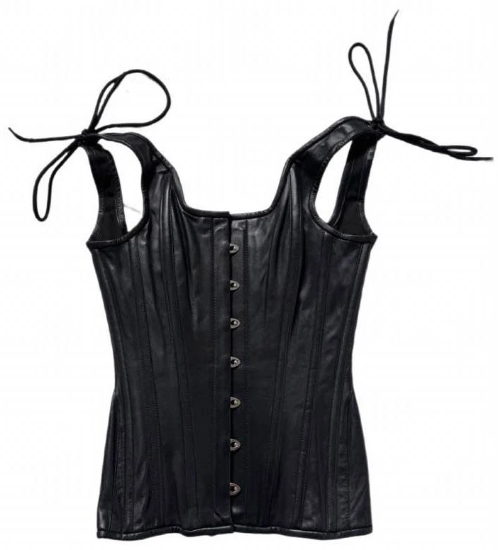 What Katie Did Leder Korsett mit Schulterträger 22" 56cm geschnürtes Maß wie neu