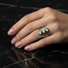 Ethiopian Opal Gemstone 925 Sterling Silver Ring Handmade Jewelry Ring For Gift