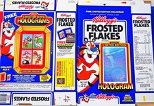 1989 Frosted Flakes Hologram Baseball Cereal Box  unused factory Flat shm265