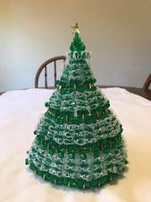 Beaded Safety Pin Chirstmas Tree