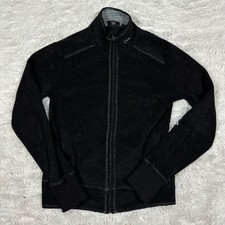 Kavu Women’s Black Fuzzy Fleece Zip Up Jacket Size Xs