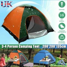 PRO 4 Man Automatic Instant Pop Up Camping Tent Waterproof Outdoor 200*200*135cm