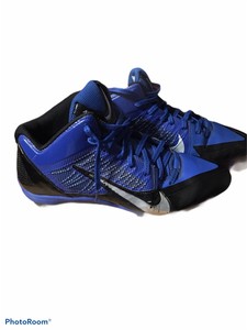 Nike Alpha Pro Para Hombre Negro Azul Plata NFL Fútbol Tacos Zapatos Talla  11.5 Swoosh | eBay
