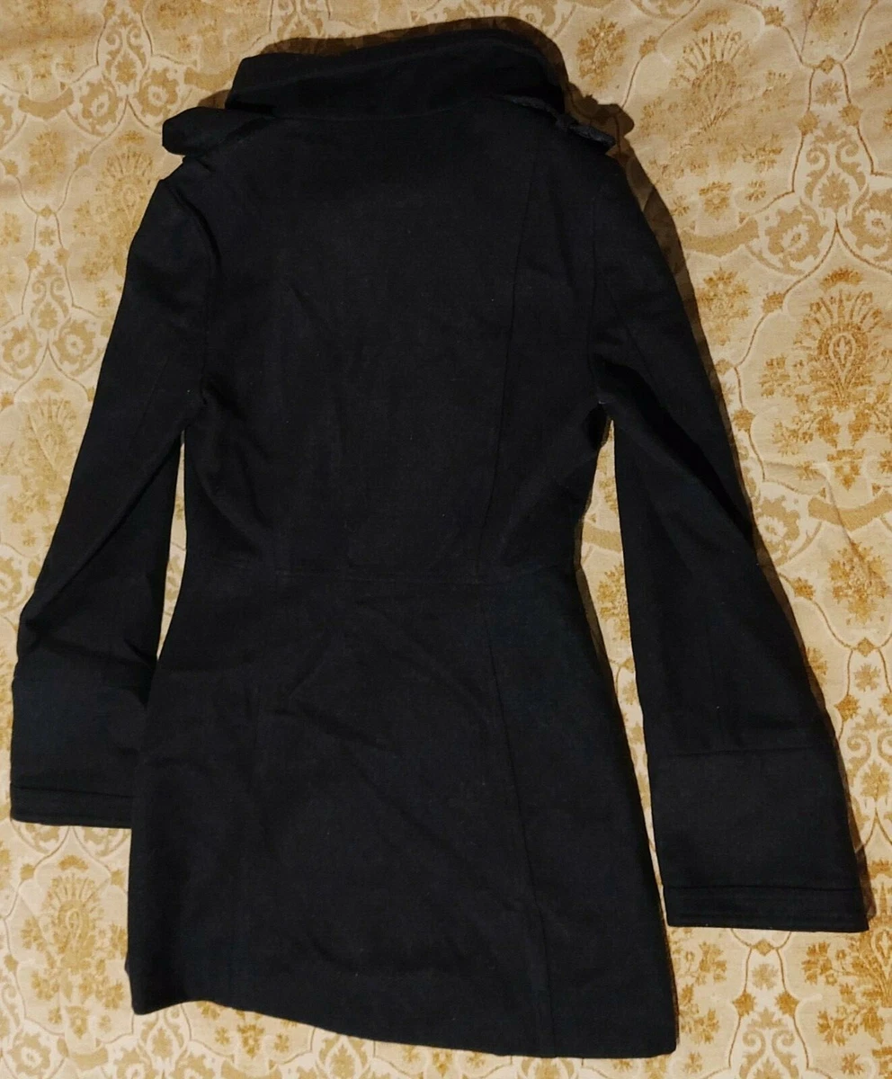 XXI Simple Button Up Black Coat