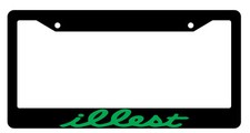Black License Frame Illest Jdm Green