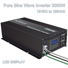 WZRELB 3000W Pure Sine Wave Inverter 12V DC Power Converter Solar System Camp RV