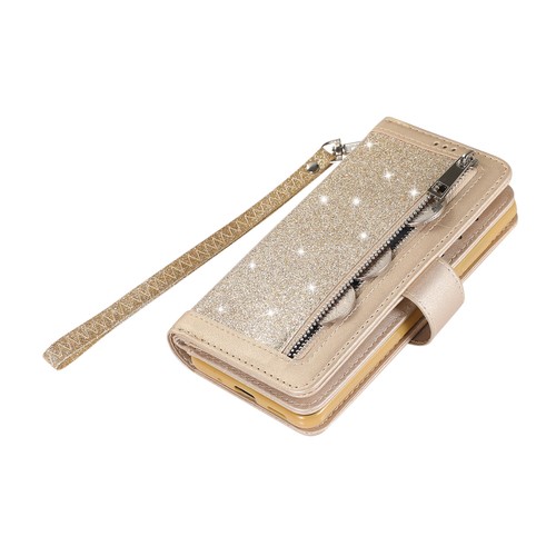 For Samsung S22 S21 Ultra/Note20/S20/S9 Bling Glitter Leather Stand Wallet Case - Picture 10 of 18