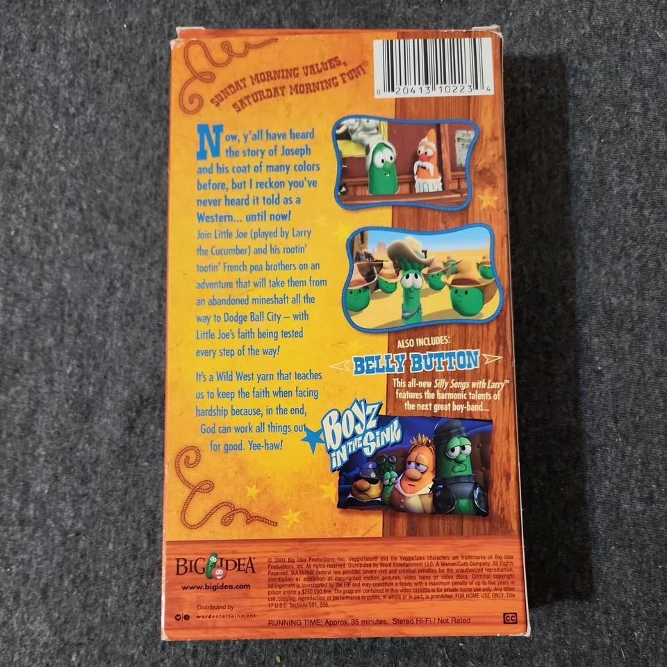 VeggieTales THE BALLAD OF LITTLE JOE Larry the Cucumber VHS Veggie Tales - Image 4 of 4