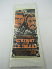 VTG Gunfight at the OK Corral Cardboard Movie Poster Tombstone Burt Lancaster