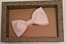 Men's Silk Bow Tie Pre Tied Pink Formal Wear Tuxedo Wedding Prom