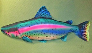 rainbow trout pillow