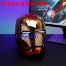 2025 Golden AUTOKING Iron Man MK5 1:1 Helmet Wearable Voice-control Mask Cosplay