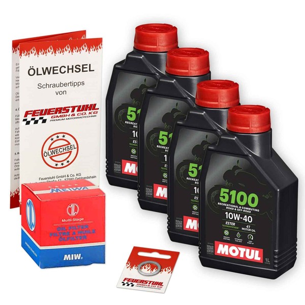 Honda Cbr 900 Rr Fireblade (SC28) 92-95, Motul 10W40 Ester ÖL + Miw ÖLfilter Set-image