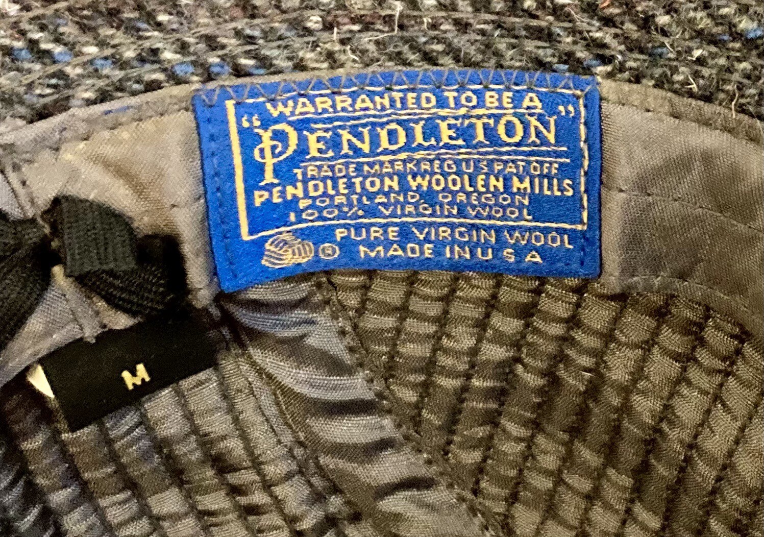 Pendleton Woolen Mills Fedora Hat Gray Herringbon… - image 7