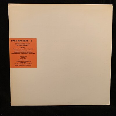 ERNST VON DOHNANYI piano IN PERFORMANCE Mozart Dohnanyi Strauss PAST MASTERS LP