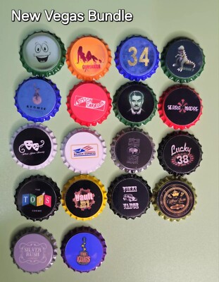 Fallout Inspired New Vegas Bottle Cap Stash Tin Bundle Of 18