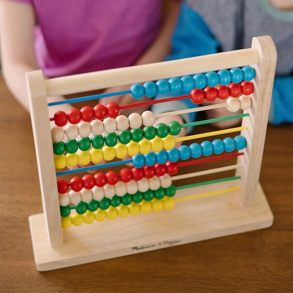 Melissa & Doug Abacus - Classic Wooden Educational Counting Toy With 100 Beads - Image 3 of 4