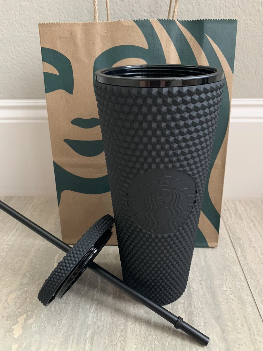 Starbucks Black Matte Studded cold cup tumbler Venti 24 oz