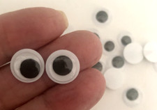 VTG New LOT of 6 PAIRS 1/2" 12mm GOOGLY Wiggle EYES Glue On Craft Doll