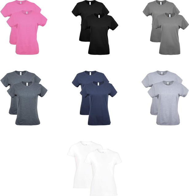 Download Gildan Women's Softstyle Cotton T-shirt Style G64000l 2 ...