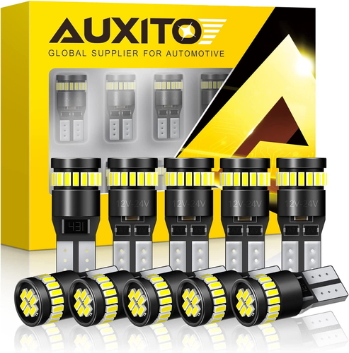 AUXITO 194 LED Light Bulb 6000K White 168 2825 W5W T10 Wedge 24-SMD 3014 Chip... - Picture 10 of 12