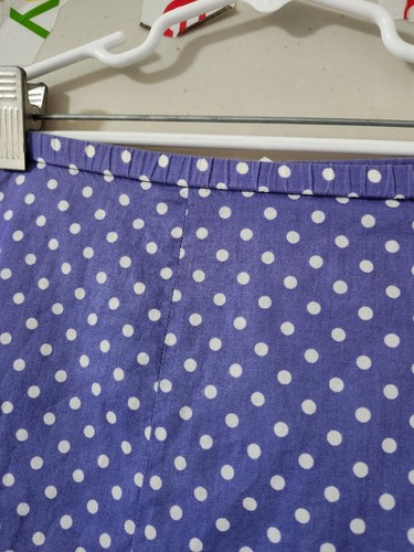 Garnet Hill Skirt Womens 10 Purple Midi Flare High Waist Pleated Polka Dot Lined - Picture 6 of 18