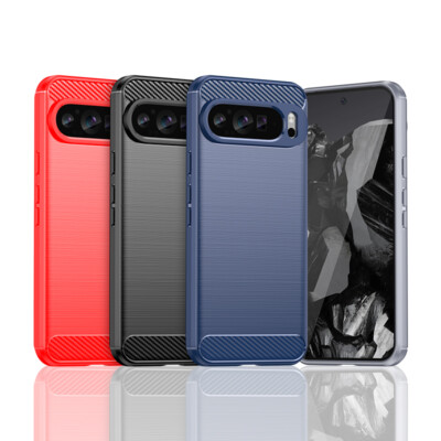 For Google Pixel 9 Pro XL Phone Case Slim Classic Brushed Rubber Soft TPU Cover