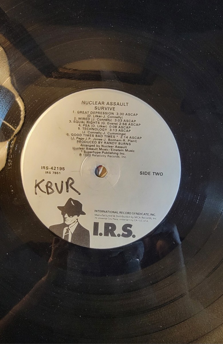 Nuclear Assault Survive LP ALBUM Original 1st Pressing Promotional