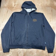 Indian Motorcycle Company Full Zip Up Hoodie Sweater Navy Blue Size XL