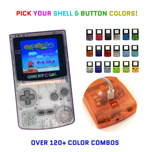 Nintendo Game Boy Color GBC AMOLED OLED XL Touch Screen USB-C Battery PICK COLOR