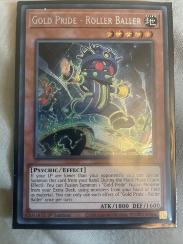 Gold Pride Roller Baller CYAC EN086 YuGiOh 1st Ed Secret Rare EBay