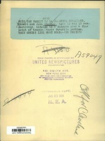 1924 Press Photo Edward & John Wheeler play tennis match - nes56093