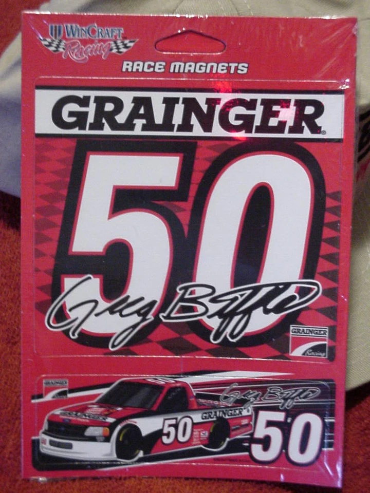 IMANES DE CAMIÓN NASCAR GREG BIFFLE #50, TAPA NUEVA COMO NUEVA ASPECTO ROUSH GRAINGER Foto 2 de 4