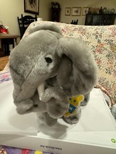 Dakin Elephant  Baby Plush Stuffed Animal 1979 Vintage Gray African Elephants