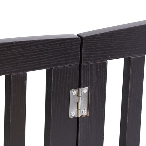4 Paneele Faltbar Hundetraining Stifte Hundezaun Indoor Outdoor Kaffee Farbe Retro - Bild 8 von 12