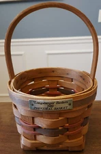 LONGABERGER 1989 INAUGURAL BASKET Vintage First One Issued Patriotic Rare Signed