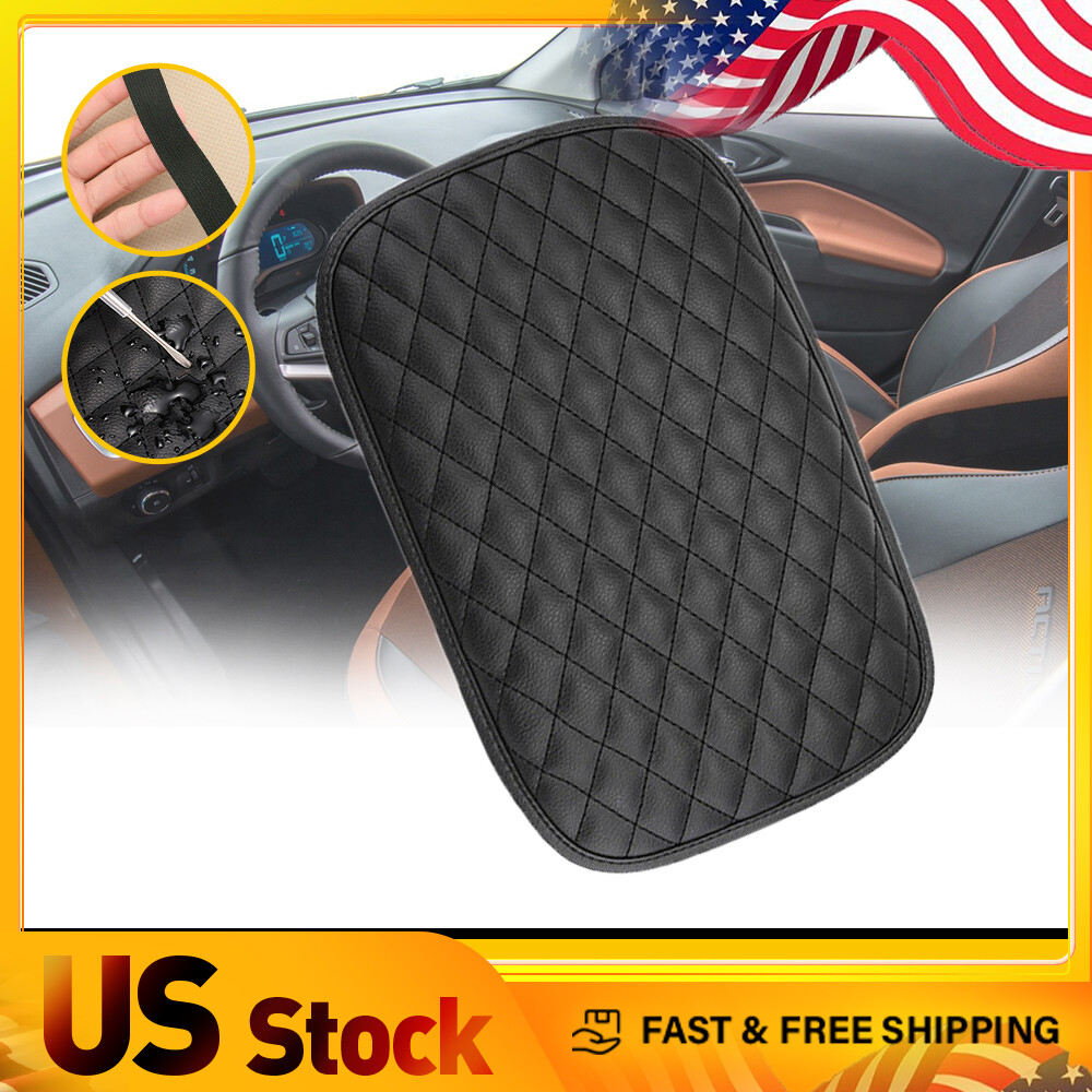 Car Accessories Armrest Pad Cover Auto Center Console Box PU Leather Mat Cushion