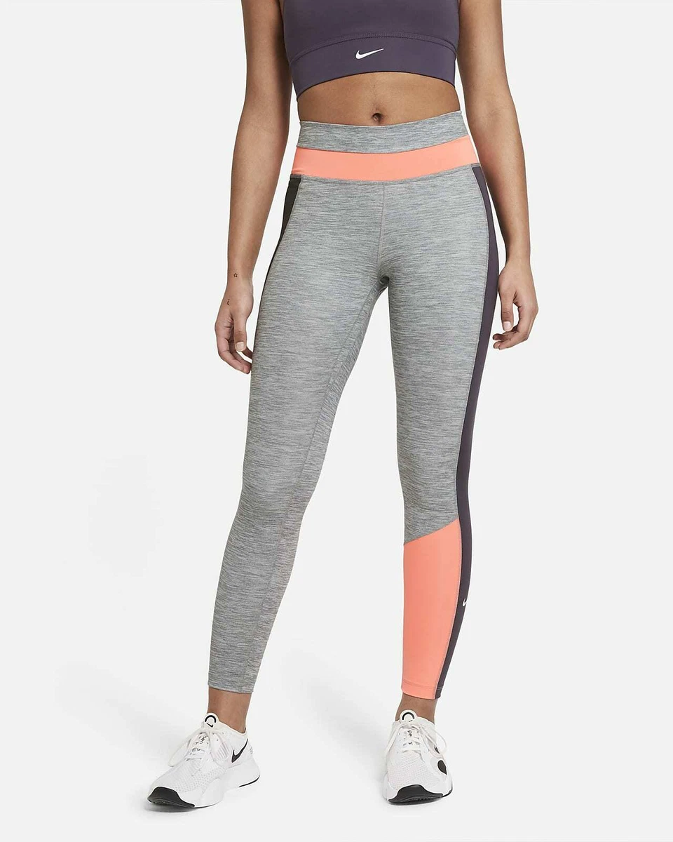 NWT Women's Nike One Color Block Mid Rise 7/8 Length Leggings MSRP $60