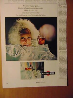 1965 MARTINI & ROSSI VERMOUTH Try Some In Your Igloo vintage art print ad 