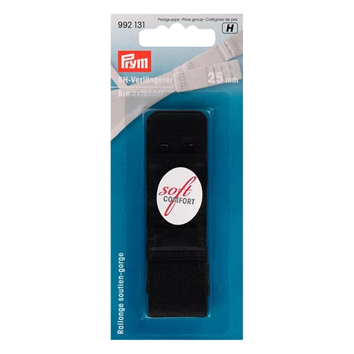 PRYM Bra Extender 992131 25 mm 3 x 2 hooks Black