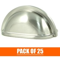 Stone Mill Hardware - Satin Nickel Cup Pull - 25 Pack - Great Match For Stainles on sale Stone Mill Hardware - Satin Nickel Cup Pull - 25 Pack - Great Match For Stainles on sale