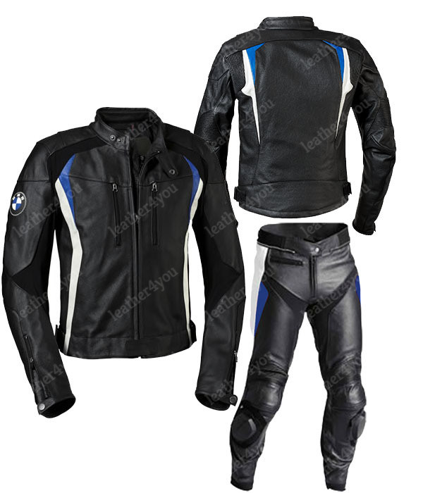 Combinaison de moto en cuir routière veste et pantalon homme pour courses sportives