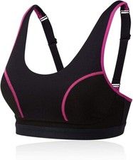 Runderwear Support Sport Running Women's Bra AW19-36DD Black Pink Trim