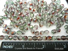 300 Preciosa Czech Glass Fire Polished Beads 6mm Crystal Pomegranate Luster