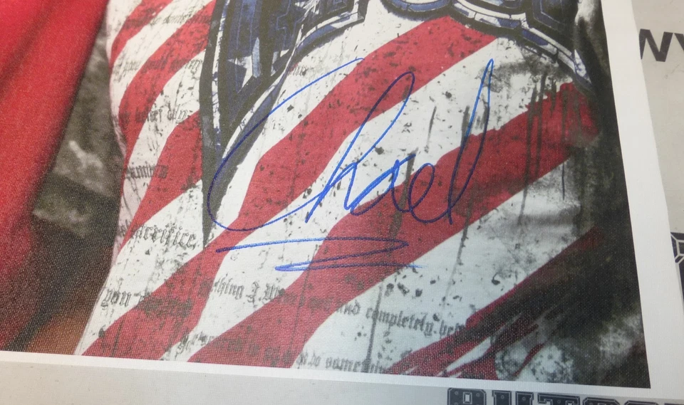 Foto en lienzo firmada por Chael Sonnen UFC 20x30 certificado de autenticidad PSA/DNA con Anderson Silva Foto 4 de 4