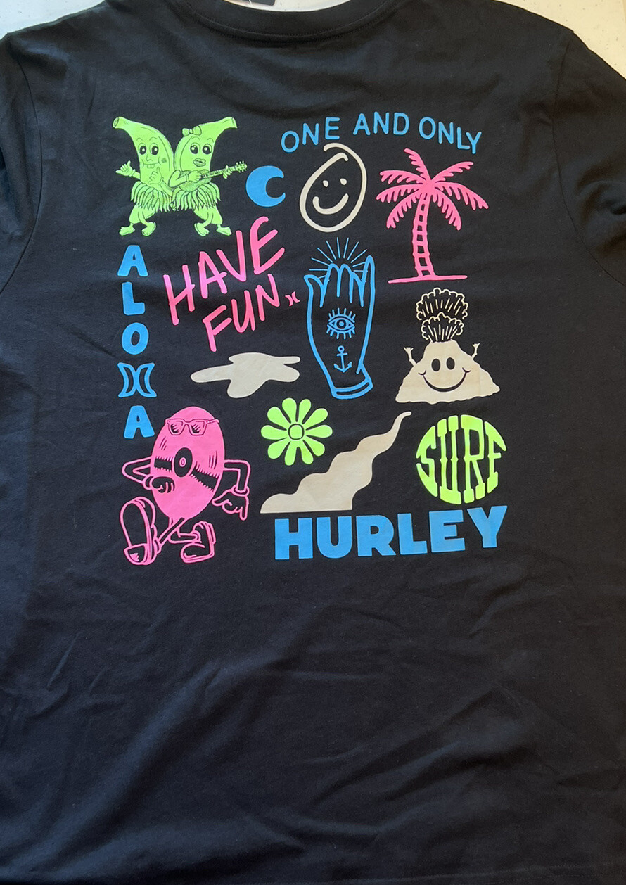 Hurley Large Graphic Tee Long Sleeve Black 