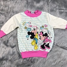 Vintage Jog Togs Disney Girls Mickey Minnie Mouse Sweater