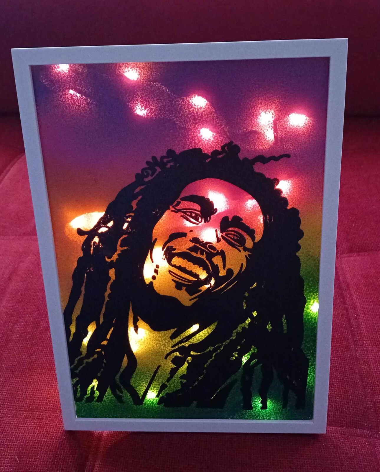 Tableau Bob Marley LED comme cadeau original pour fan de musique