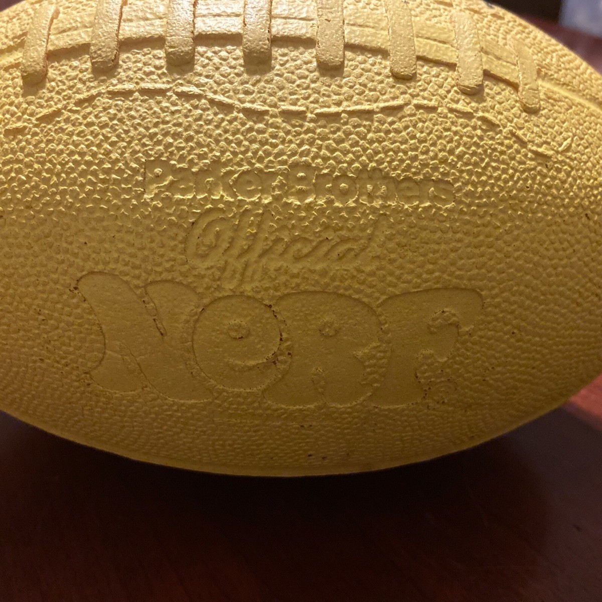 VINTAGE NERF FOOTBALL Original Parker Brothers Official Yellow 80s